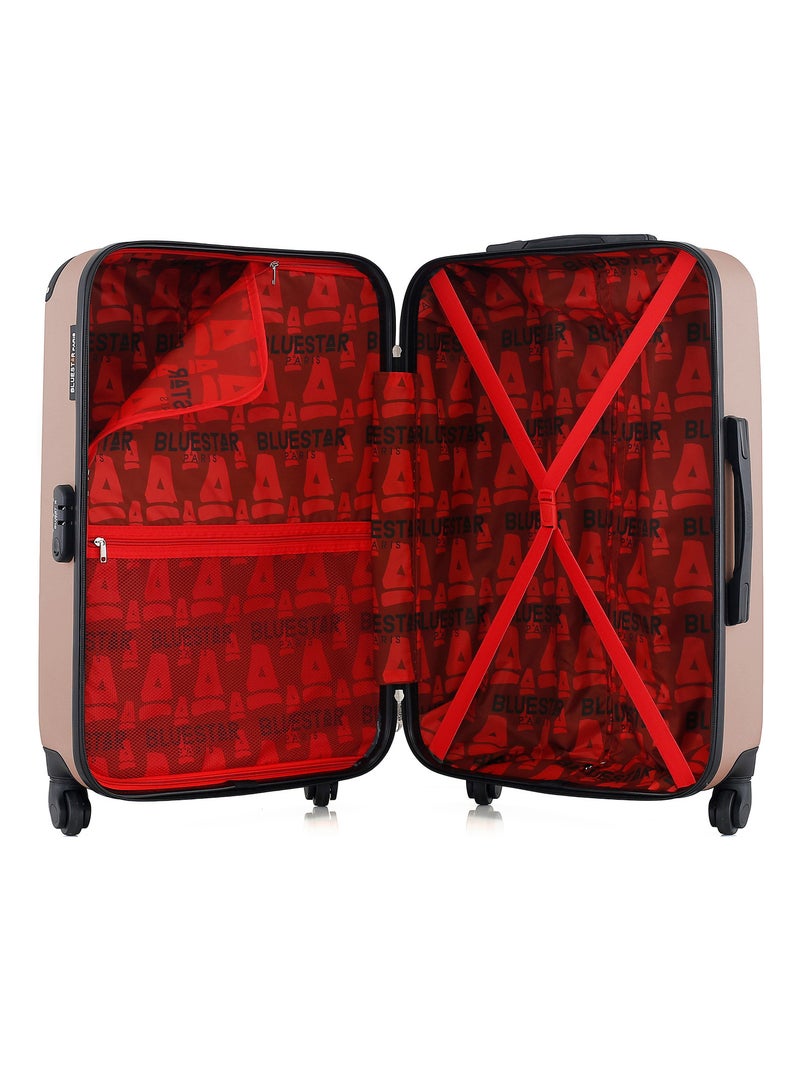 BLUESTAR - Valise Weekend OPERA 65 cm 4 Roues Rose Métal - Kiabi