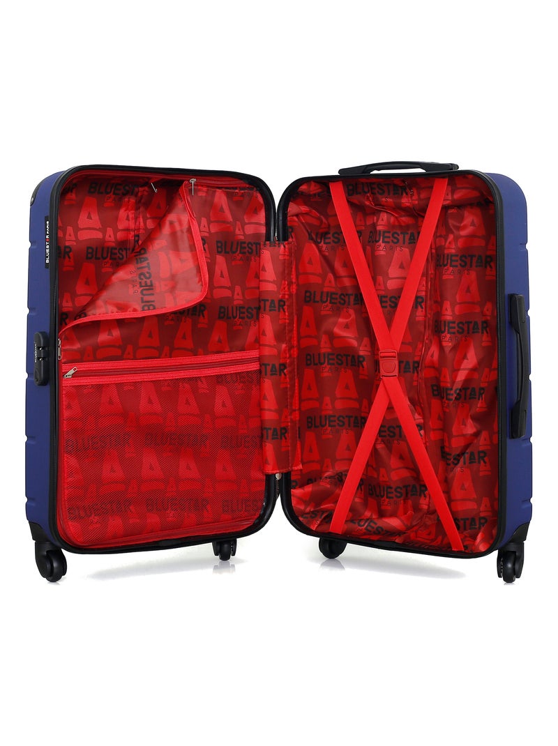 BLUESTAR - Valise Weekend OTTAWA 65 cm 4 Roues Bleu marine - Kiabi