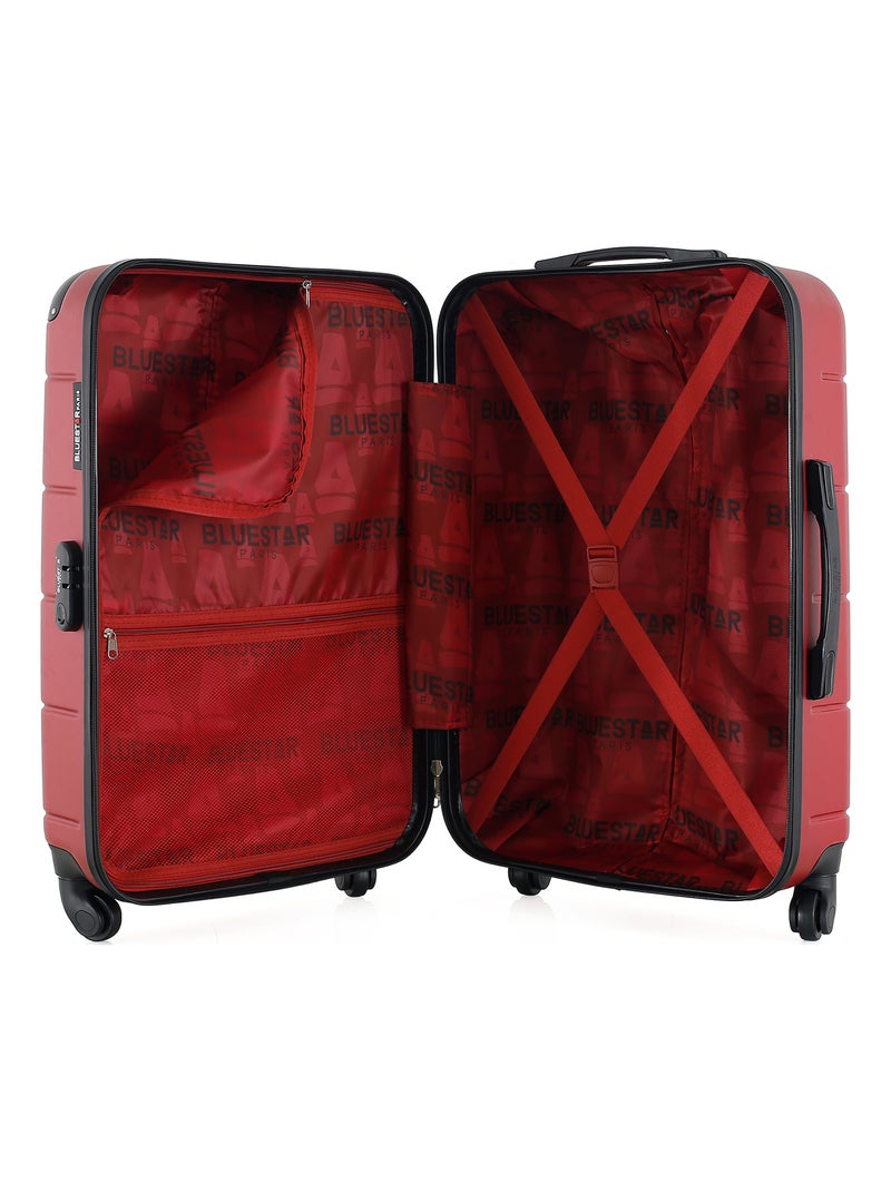 BLUESTAR - Valise Weekend OTTAWA 65 cm 4 Roues Bordeaux - Kiabi