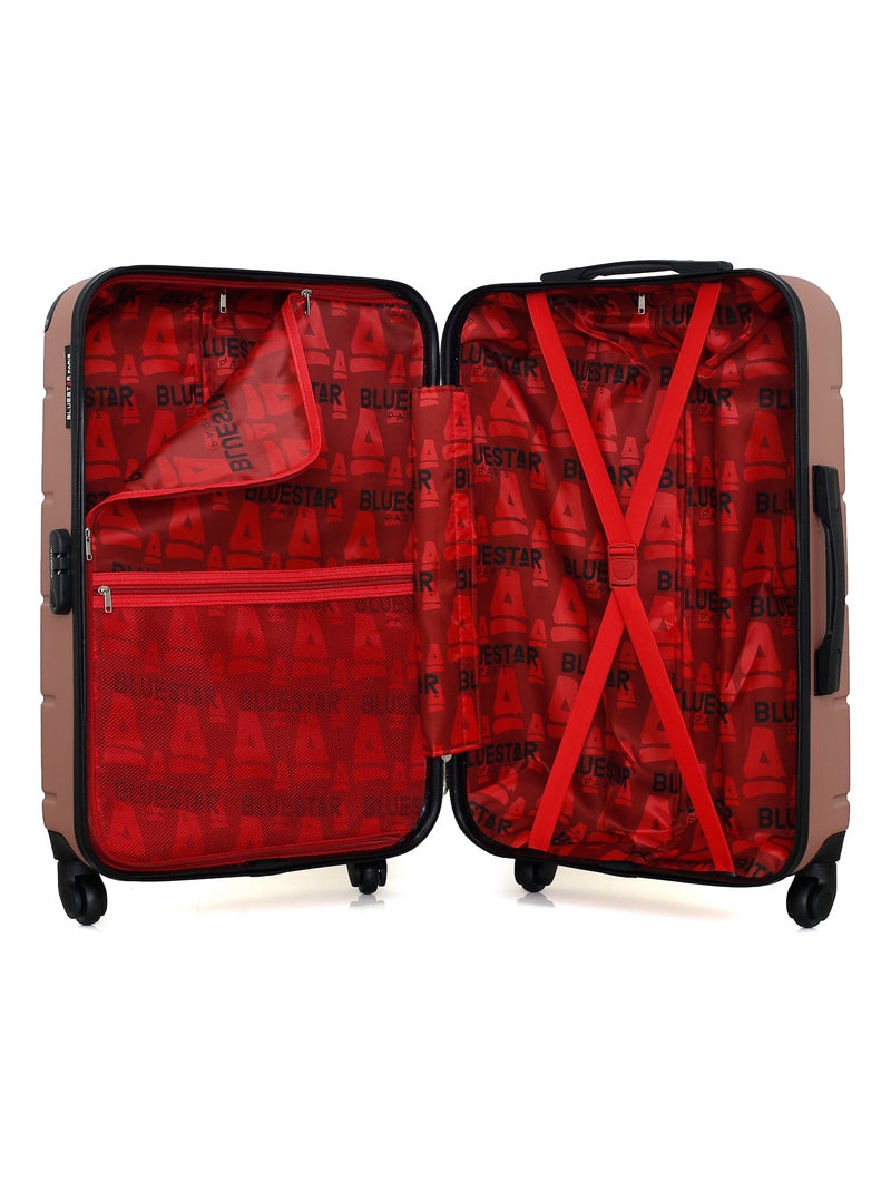 BLUESTAR - Valise Weekend OTTAWA 65 cm 4 Roues Rose Métal - Kiabi