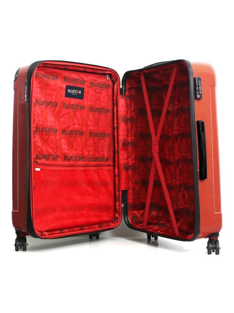 BLUESTAR - Valise Weekend TUNIS 65 cm 4 Roues Corail - Kiabi