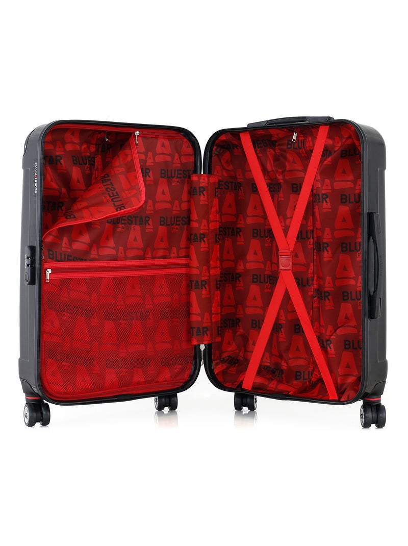 BLUESTAR - Valise Weekend TUNIS 65 cm 4 Roues Noir - Kiabi