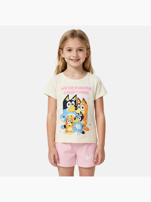 Bluey - ensemble t-shirt et short assorti imprimés - Kiabi Bluey - ensemble t-shirt et short assorti imprimés - Kiabi