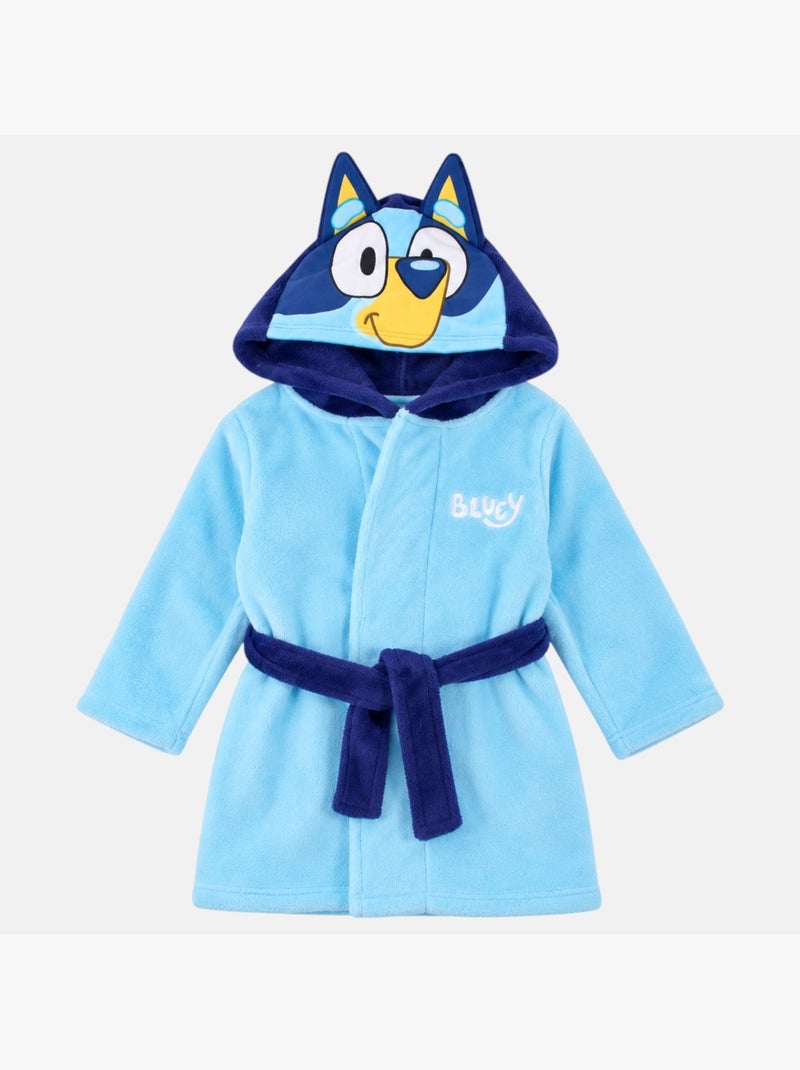 Bluey - peignoir à capuche avec ceinture Bleu - Kiabi