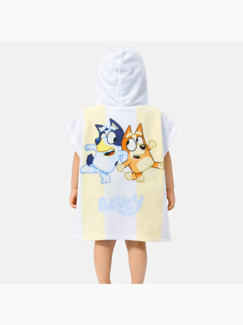 Bluey - poncho de bain à capuche imprimé Bleu - Kiabi