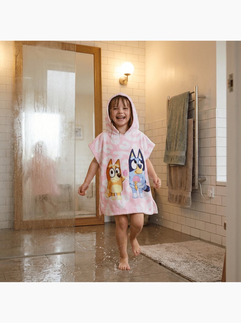 Bluey - Poncho de bain fille Rose - Kiabi