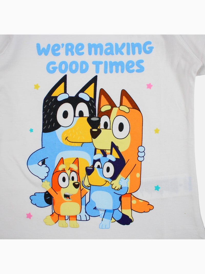 Bluey - T-shirt personnage avec son short assorti Bleu - Kiabi