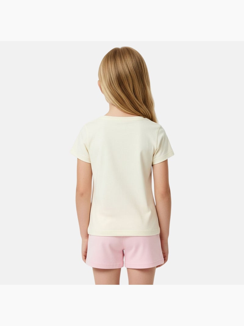 Bluey - T-shirt personnage avec son short assorti Rose - Kiabi