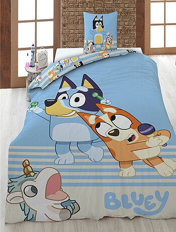 Bluey, Parure de Lit Enfant Imprimée Réversible 100% Coton, LICORNE