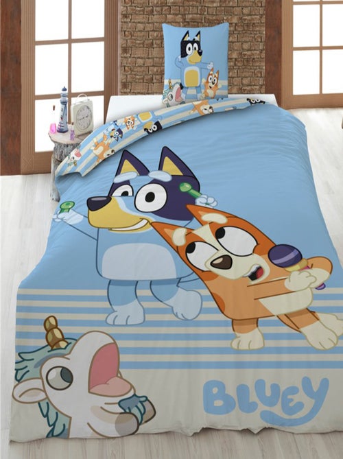 Bluey, Parure de Lit Enfant Imprimée Réversible 100% Coton, LICORNE - Kiabi