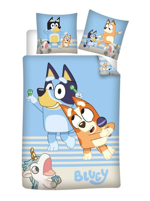 Bluey, Parure de Lit Enfant Imprimée Réversible 100% Coton, LICORNE - Kiabi