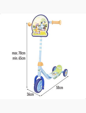 Bluey trottinette 3 roues 58x36x65-70 cm max. 20 kg