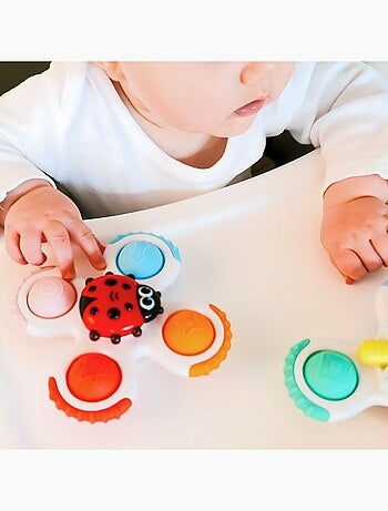 Bo Jungle - Lot de 3 toupies à ventouse