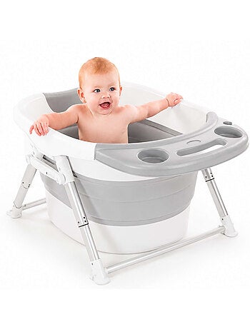 Bo Jungle | Baignoire bébé pliable avec siège et bouchon thermosensible