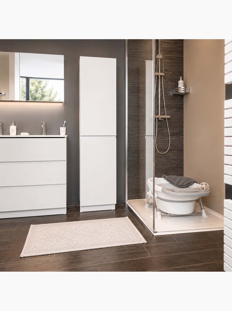 Bo Jungle | Baignoire bébé pliable avec siège et bouchon thermosensible Blanc - Kiabi