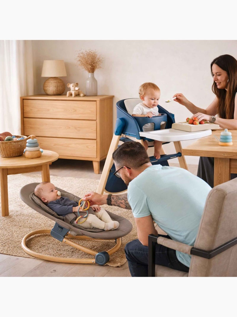 Bo Jungle | Chaise haute évolutive bébé en bois Grow With Me Gris - Kiabi