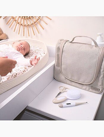 Bo Jungle | Grande trousse set de soin bébé 15 accessoires Luxe Dune