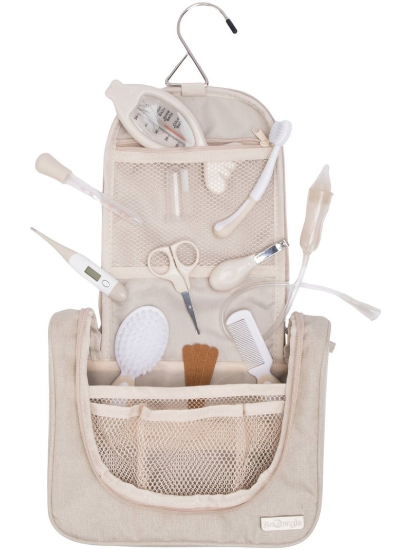 Bo Jungle | Grande trousse set de soin bébé 15 accessoires Luxe Dune Beige - Kiabi