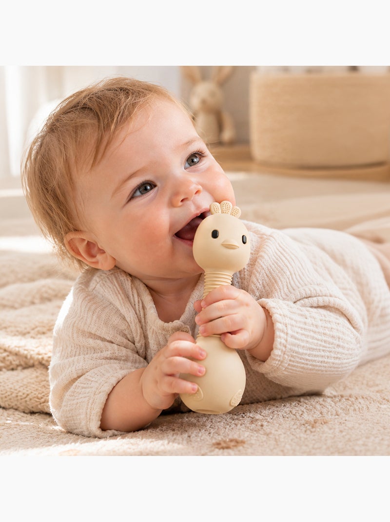 Bo jungle | hochet sensoriel bébé en silicone à mordiller Beige - Kiabi