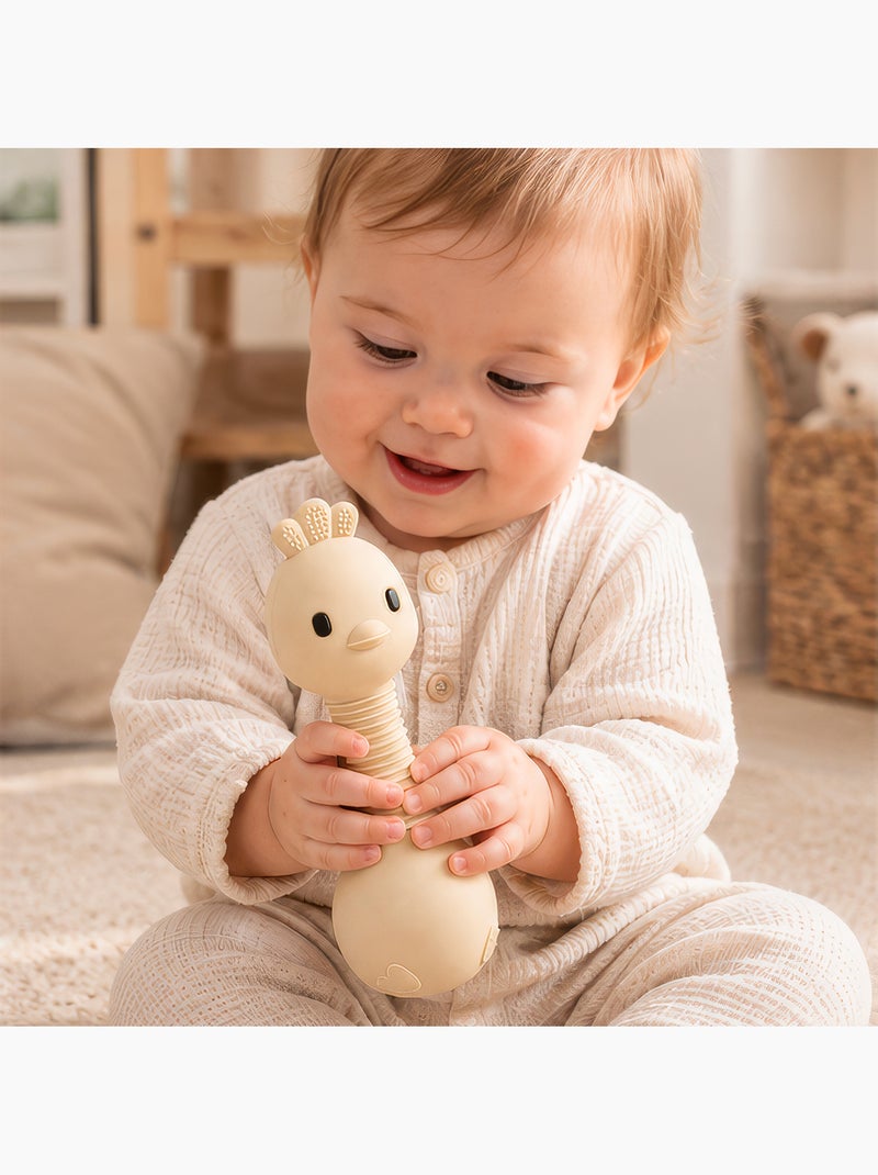 Bo jungle | hochet sensoriel bébé en silicone à mordiller Beige - Kiabi