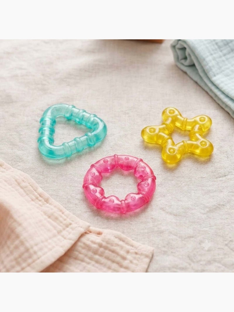 Bo jungle | lot de 3 anneaux de dentition réfrigérants formes cool shapes Bleu turquoise - Kiabi