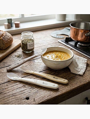 Bo Jungle | Lot de 3 cuillères bébé en silicone