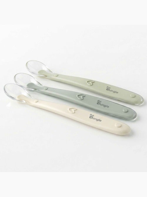 Bo Jungle | Lot de 3 cuillères bébé en silicone - Kiabi