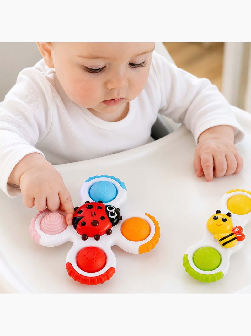 Bo jungle | lot de toupies à ventouse bébé pour l'éveil sensoriel et la motricité Multicolore - Kiabi