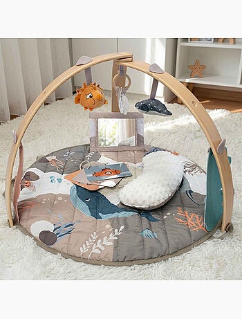 Bo Jungle | Tapis d'éveil avec arches en bois Ocean Bliss