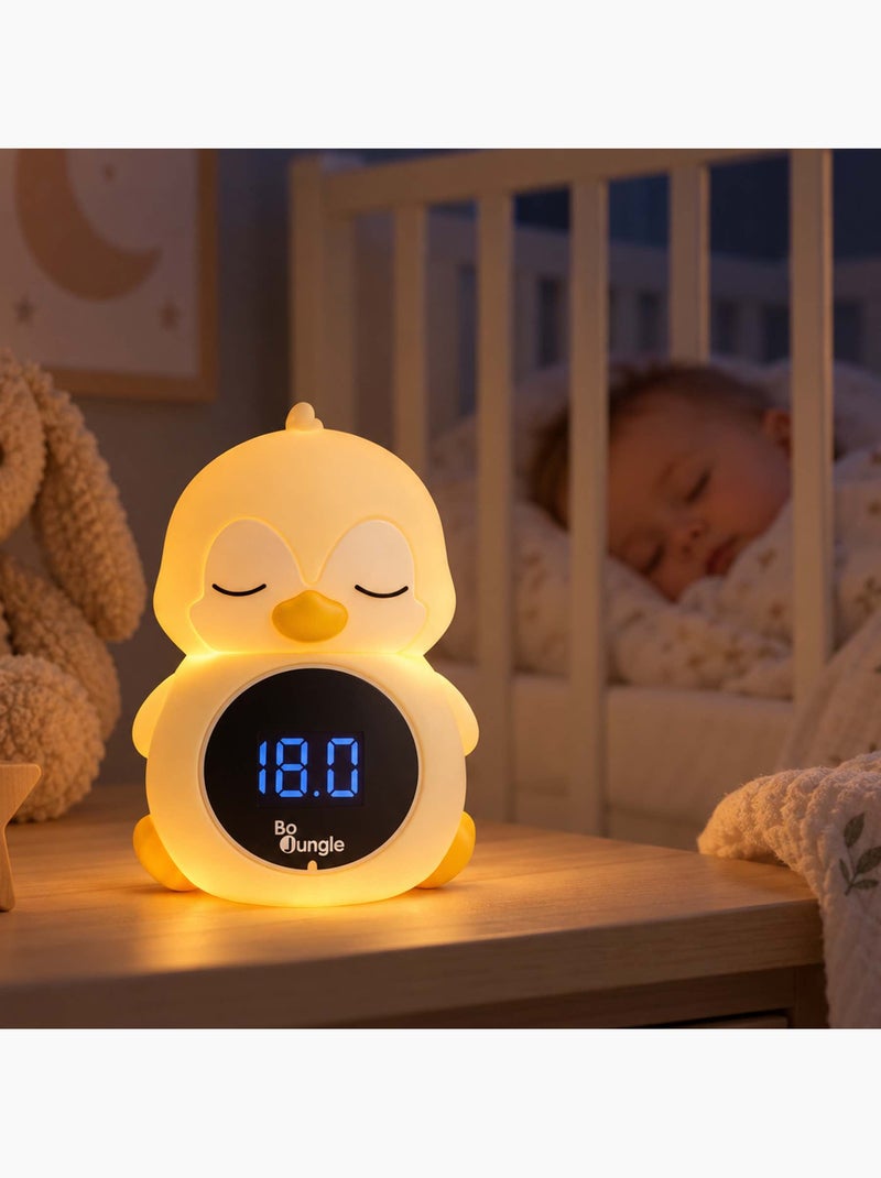 Bo jungle | thermomètre de bain et chambre digital 3 en 1 avec veilleuse pingouin Blanc - Kiabi