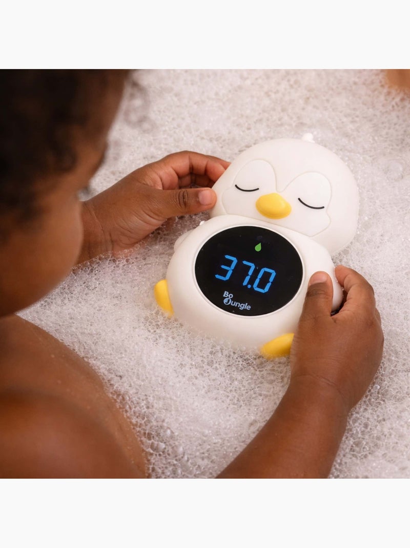 Bo jungle | thermomètre de bain et chambre digital 3 en 1 avec veilleuse pingouin Blanc - Kiabi