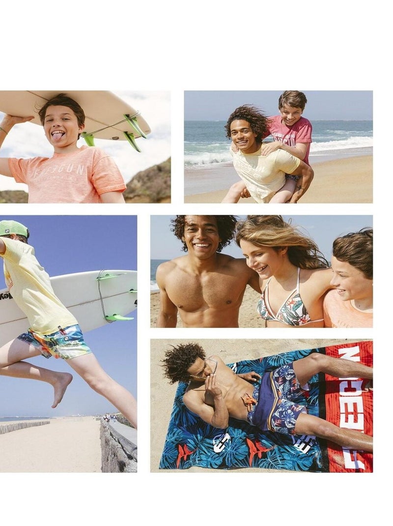 Boardshort court garçon avec ceinture demi-élastiquée Freegun Rouge - Kiabi