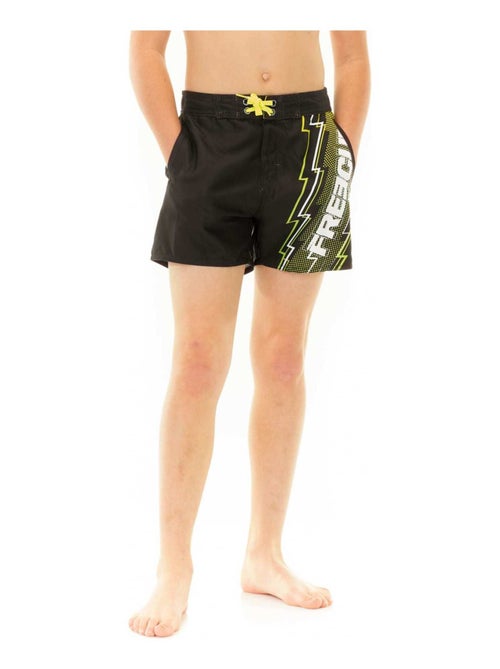 Boardshort court garçon ceinture demi-élastiquée Eclair Freegun - Kiabi