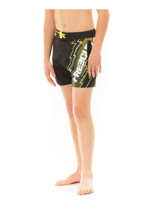 Boardshort court garçon ceinture demi-élastiquée Eclair Freegun - Kiabi
