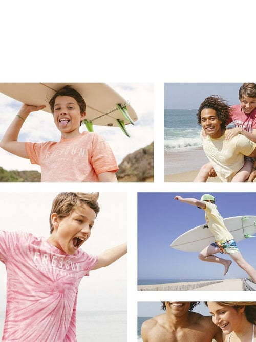 Boardshort court garçon ceinture élastique et colorée freegun - Kiabi Boardshort court garçon ceinture élastique et colorée freegun - Kiabi