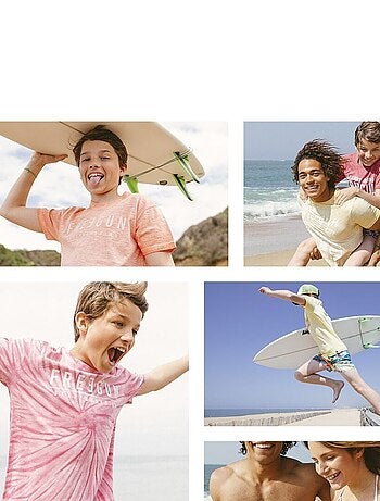 Boardshort Court garçon ceinture élastique Logo Freegun