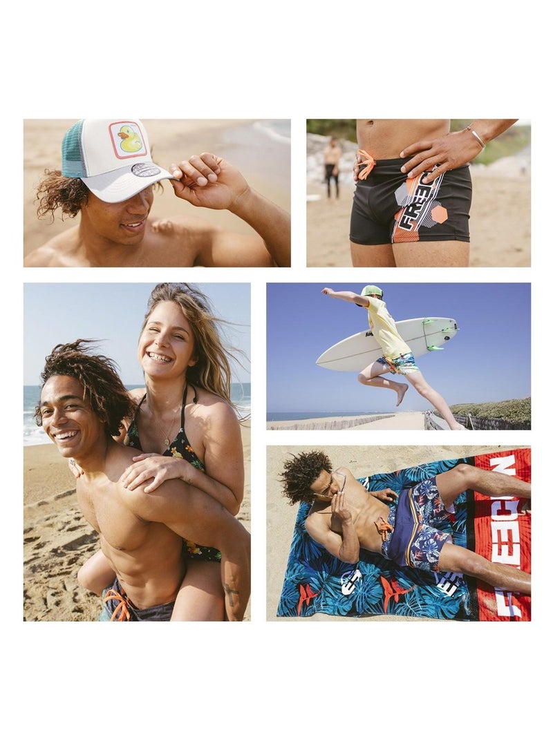 Boardshort court homme ceinture tout-élastiquée Freegun Jaune - Kiabi