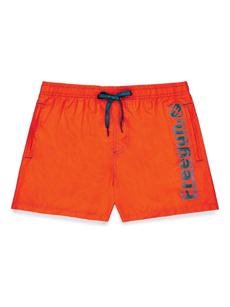 Boardshort court homme ceinture tout-élastiquée Freegun Rouge - Kiabi