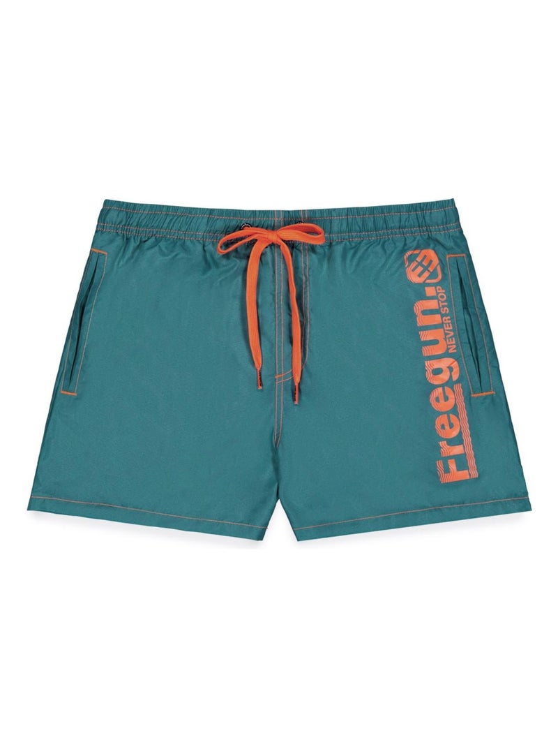 Boardshort court homme ceinture tout-élastiquée Freegun Vert - Kiabi