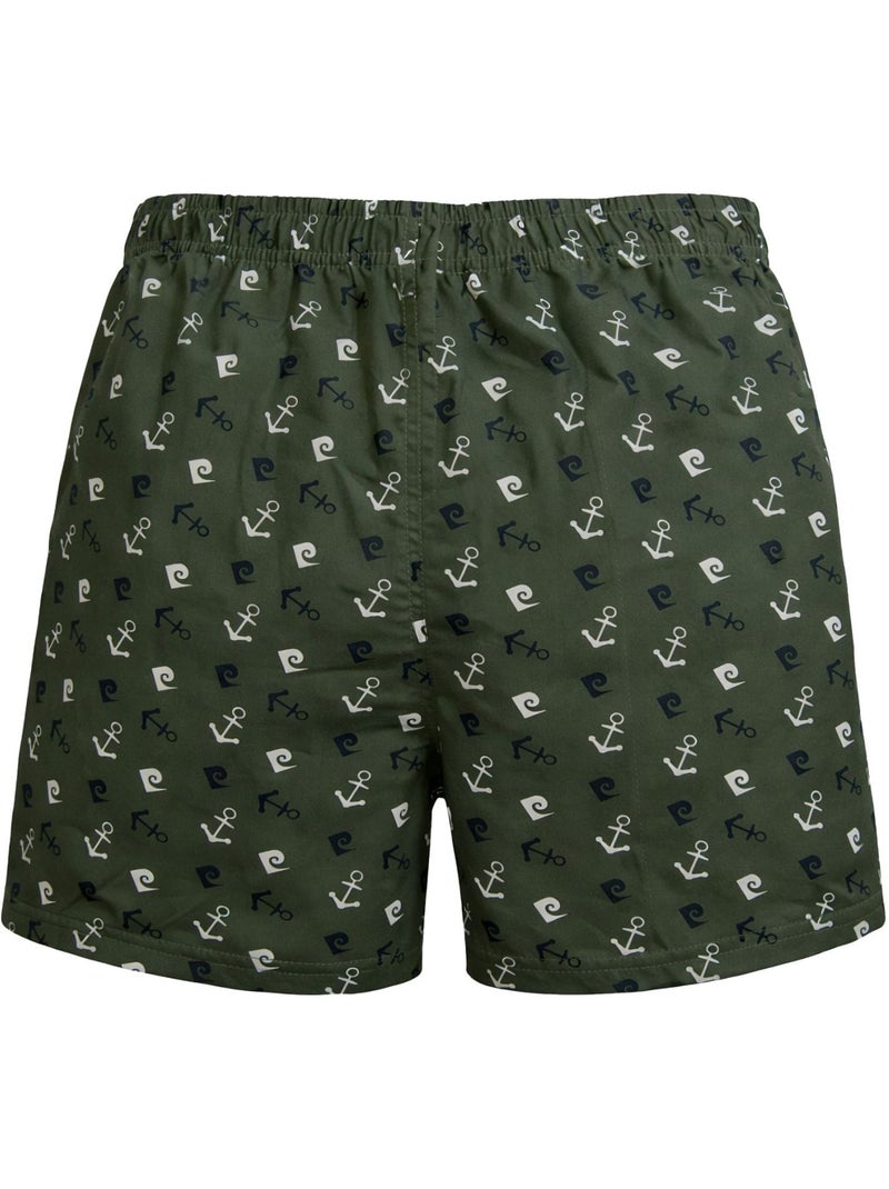 Boardshort homme avec ceinture tout élastiquée basic pierre cardin Vert kaki - Kiabi