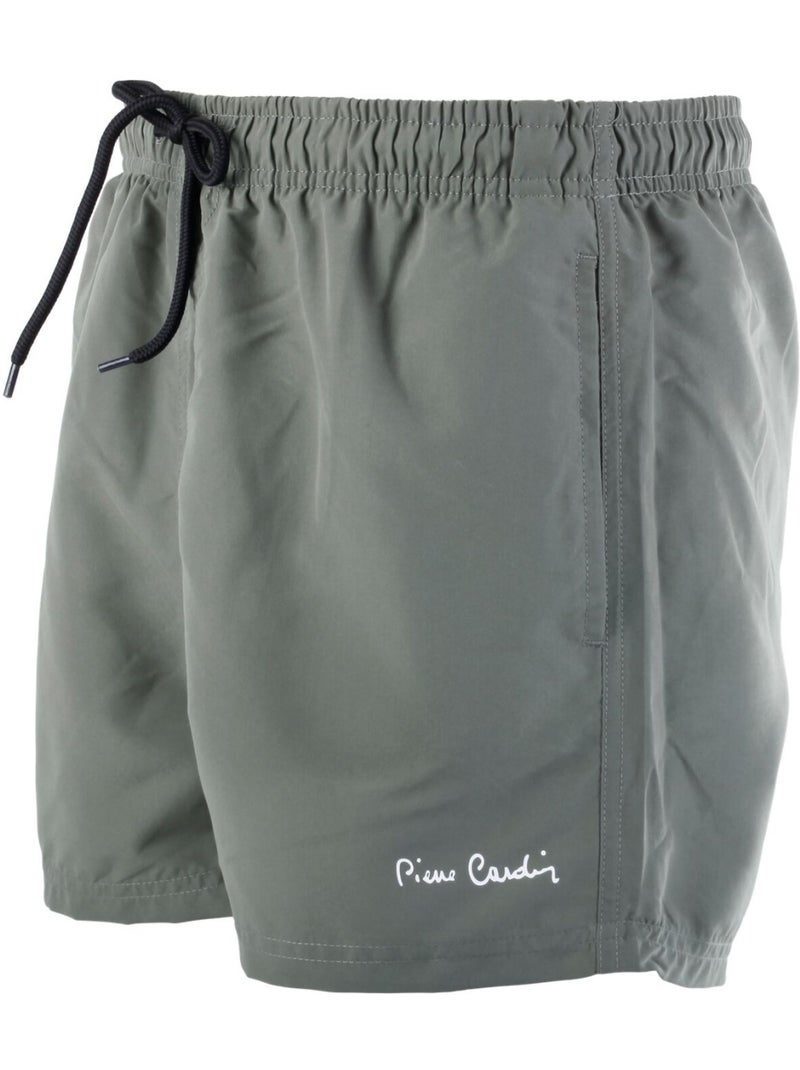 Boardshort homme avec ceinture tout élastiquée basic pierre cardin Vert kaki - Kiabi