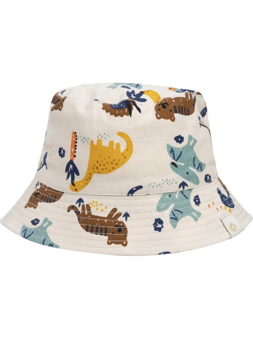 Bob 100% Coton, ajustable 50 à 56 cm, protection soleil UV, 4-8ans mixte enfant Isotoner - Kiabi