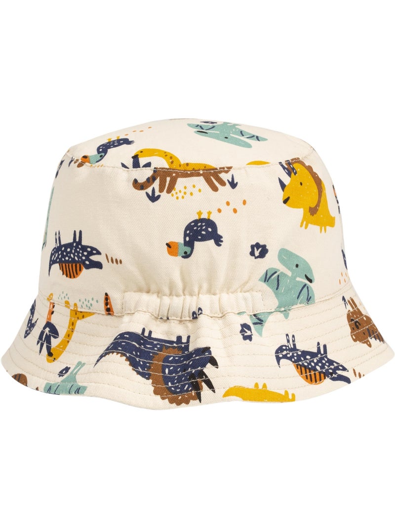 Bob 100% Coton, ajustable 50 à 56 cm, protection soleil UV, 4-8ans mixte enfant Isotoner Marron - Kiabi