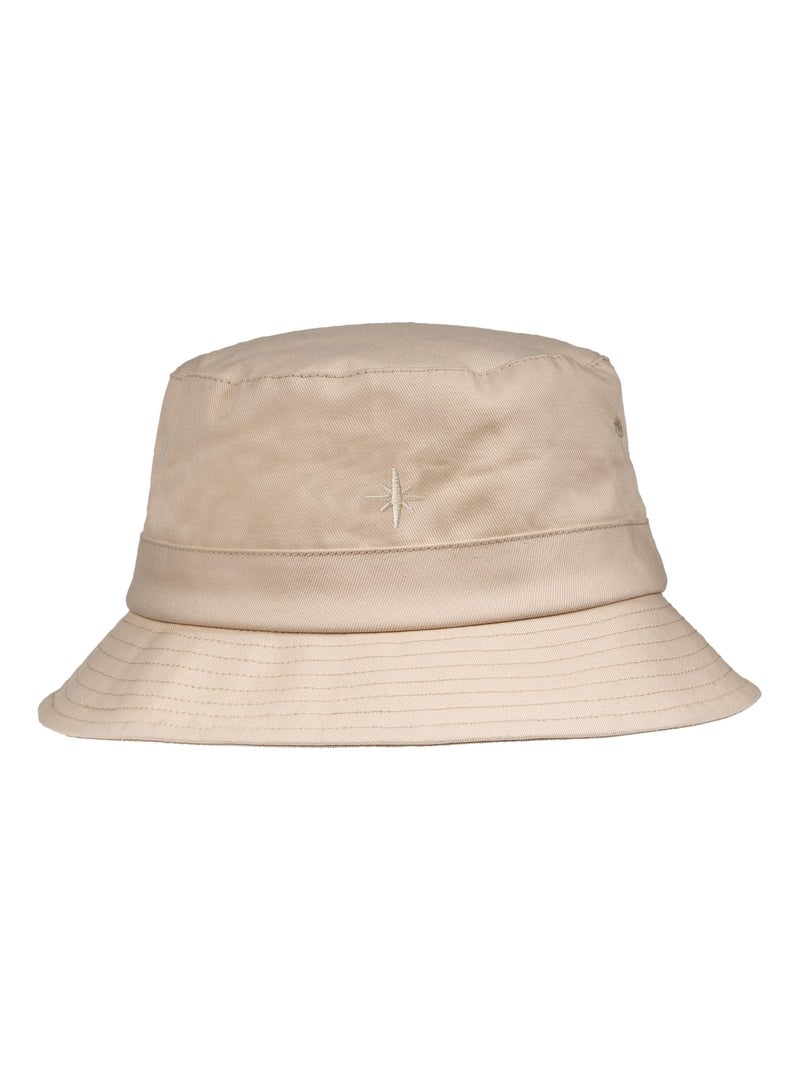 Bob 100% coton, détail brodé mixte adulte Isotoner Beige - Kiabi