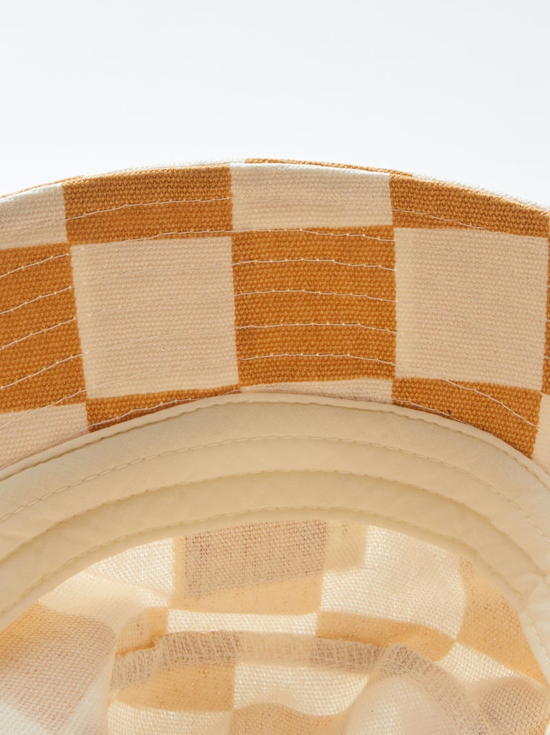 Bob à carreaux JAUNE - Kiabi