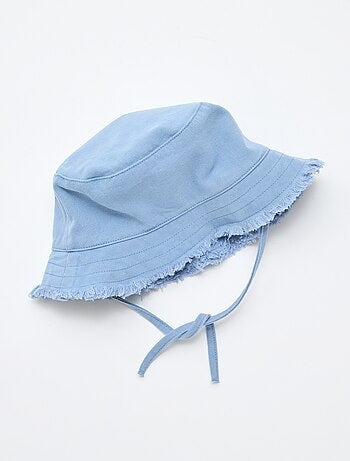 Bob à frange avec liens uni en coton