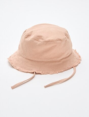 Bob à frange avec liens uni en coton