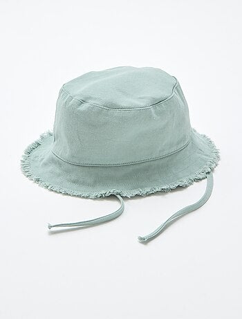 Bob à frange avec liens uni en coton