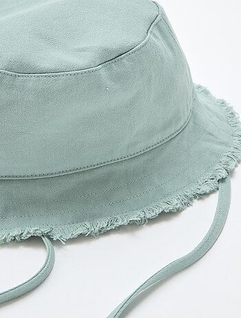 Bob à frange avec liens uni en coton