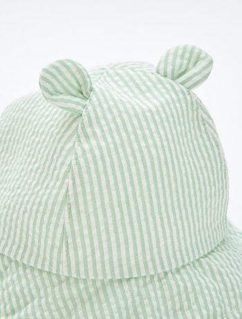 Bob à rayures avec petites oreilles
